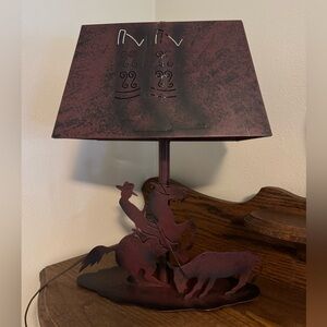 Rustic Western Cowboy Lamp